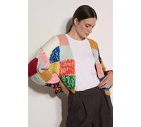 Apricot Hand-Crochet Colour Block Cardigan Multi