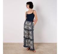 Apricot Kimono Scarf Print Flare Trousers BLACK SIZE 10