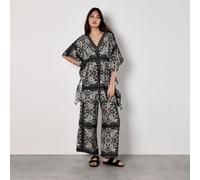 Apricot Kimono Scarf Print Tunic BLACK SIZE 10