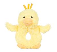 Apricot Lamb Baby Duck Soft Ring Rattle Toy, Hold Toy with Sound,Plush Stuffed Animal for Newborn Infant Babies Over 0 Months (Duck, 6 Inches)