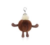 Apricot Lamb Basketball Stuffed Plush Keychain, Soft Plushies Cute Keychain Toys for Kids' Bag, Backpack, Purse, Brown 3 Inches
