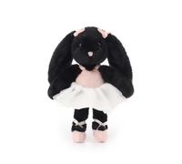 Apricot Lamb Black Ballet Rabbit Bunny Plushies Stuffed Animals for Baby Girl and Boy, Soft Cute Plush Toys for Kids, 6.7 Inches