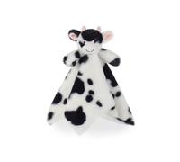 Apricot Lamb Clever Cow Cute Comforter Soft Loveys for Baby Boy and Girl, Security Blanket for Babies, Infant and Toddlers, Black