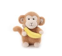 Apricot Lamb Diligent Monkey Plushies Stuffed Animals for Baby Girl and Boy, Soft Cute Plush Toys for Kids, 6.3 Inches