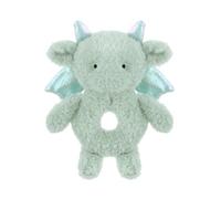 Apricot Lamb Dragon Rattle Soft Baby Rattle for Boys and Girls, Plush Stuffed Animal Rattle Toy Lovey for The Newborn, 0-3 Months, 0-6 Months and Above(Green)