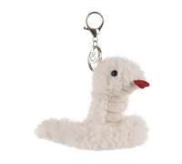 Apricot Lamb Evil Viper Cute Plushies Keychain, Soft Stuffed Plush Keychain Toys for Kids’ Backpack, Purse, 4 Inches (White)