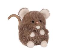 Apricot Lamb Fat Rat Mouse Plushies Stuffed Animals for Kids, Soft Cute Plush Toys for Baby Girl and Boy, Fluffy Fat Rat Brown 6 Inches