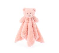 Apricot Lamb Flesh Pink Peach Bunny Rabbit Cute Comforter Plush Security Blanket for Baby Boy and Girl, Cuddly Lovey for Infant and Toddlers, Pink 14x14 Inches