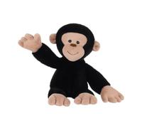 Apricot Lamb Flexible Chimpanzee Plushies Stuffed Animals for Kids, Soft Cute Plush Toys for Baby Girl and Boy, Fluffy Flexible Chimpanzee Black 9.1 Inches