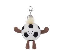 Apricot Lamb Football Stuffed Plush Keychain, Soft Plushies Cute Keychain Toys for Kids' Bag, Backpack, Purse, White 3 Inches