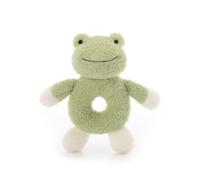 Apricot Lamb Frog Soft Baby Rattle Plushies for Boys and Girls, Plush Stuffed Animal Rattle Toy Lovey for The Newborn, 0-3 Months, 0-6 Months and Above, 6 Inches (Green)