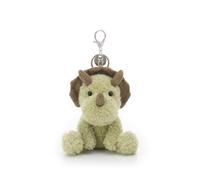 Apricot Lamb Green Triceratops Stuffed Plush Keychain, Soft Plushies Cute Keychain Toys for Kids' Bag, Backpack, Purse, Green Dinosaur 5 Inches