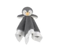 Apricot Lamb Grey Penguin Blanket Cute Comforter Soft Loveys for Baby Boy and Girl, Security Blanket for Babies, Infant and Toddlers, Grey 14 Inches
