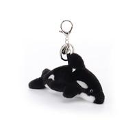 Apricot Lamb Killer Whale Stuffed Plush Keychain, Soft Plushies Cute Keychain Toys for Kids' Bag, Backpack, Purse, Black Fish 5.5 Inches