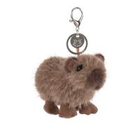 Apricot Lamb Lazy Capybara Cute Keychain Plushies, Soft Stuffed Plush Keychain Toys for Purse Charm Bag Charm Kids' Backpack, Purse, 5.2 Inches