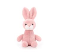 Apricot Lamb Misty Pink Looking Bunny Rabbit Plushies Stuffed Animals for Baby Girl and Boy, Soft Cute Plush Toys for Kids, 7 Inches