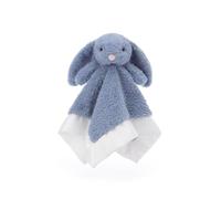 Apricot Lamb Navy Blue Bunny Cute Comforter Plush Security Blanket for Baby Boy and Girl, Blue Rabbit Cuddly Lovey for Infant and Toddlers, 14x14 Inches