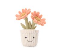 Apricot Lamb Orange Pink Potted Daisy Flower Stuffed Animal Plush Toys 10"