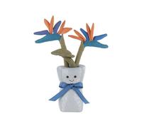 Apricot Lamb Paradise Bird Vase Plushies Stuffed Animals for Kids, Soft Cute Plush Toys for Baby Girl and Boy, Fluffy Blue Paradise Bird Vase 13 Inches