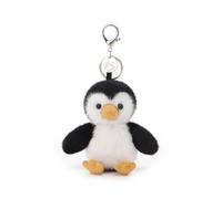 Apricot Lamb Paul Penguin Stuffed Plush Keychain, Soft Plushies Cute Keychain Toys for Kids' Bag, Backpack, Purse, Black 4 Inches