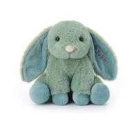 Apricot Lamb Personalized Green Bunny Rabbit Stuffed Animals Plushies for Baby Girl and Boy, Custom Soft Plush Toys for Kids