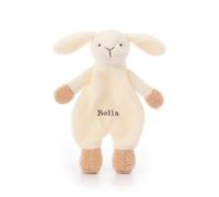 Apricot Lamb Personalized Hug Bunny Rabbit Baby Comforter Security Blanket Infant Nursery Character Custom Blanket Luxury Snuggler Plush Lovey with Name for Newborn