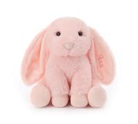 Apricot Lamb Personalized Indy Pink Bunny Rabbit Plushies Stuffed Animals for Baby Girl and Boy, Custom Soft Cute Plush Toys for Kids