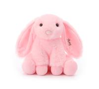Apricot Lamb Personalized Pink Bunny Rabbit Plushies Stuffed Animals for Baby Girl and Boy, Custom Soft Cute Plush Toys for Kids