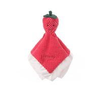 Apricot Lamb Personalized Strawberry Fruit Baby Comforter Security Blanket Infant Nursery Character Custom Blanket Luxury Snuggler Plush Lovey with Name for Newborn