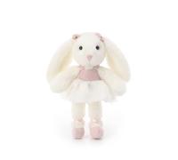 Apricot Lamb Pink Ballet Rabbit Bunny Plushies Stuffed Animals for Baby Girl and Boy, Soft Cute Plush Toys for Kids, 6.7 Inches