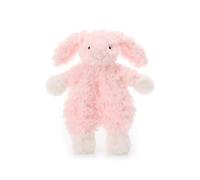 Apricot Lamb Pink Flower Bunny Rabbit Cute Comforter Plush Security Blanket for Baby Boy and Girl, Cuddly Lovey for Infant and Toddlers, Pink 10 Inches