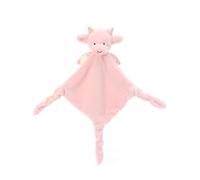 Apricot Lamb Pink Square Dragon Cute Comforter Plush Security Blanket for Baby Boy and Girl, Cuddly Lovey for Infant and Toddlers, Pink 13 Inches