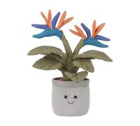 Apricot Lamb Potted Bird of Paradise Plant Plush Stuffed Animals for Kids, Soft Cute Plush Toys for Baby Girl and Boy, Fluffy Potted Bird of Paradise Plant Green 13.8 Inches