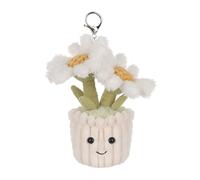 Apricot Lamb Potted Daisy Plant Stuffed Plush Keychain, Soft Plushies Cute Keychain Toys for Kids' Bag, Backpack, Purse