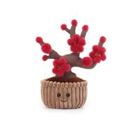 Apricot Lamb Potted Plum Blossom Flower Plushies Stuffed Animals for Baby Girl and Boy, Soft Cute Plush Toys for Kids, 9.5 Inches