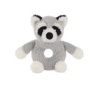 Apricot Lamb Raccoon Soft Baby Rattle Plushies for Boys and Girls, Plush Stuffed Animal Rattle Toy Lovey for The Newborn, 0-3 Months, 0-6 Months and Above, 6.7 Inches (Grey)