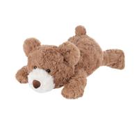 Apricot Lamb Sleeping Bear Plush Stuffed Animals for Kids, Soft Cute Plush Toys for Baby Girl and Boy, Fluffy Lying Bear Brown 13.8 Inches