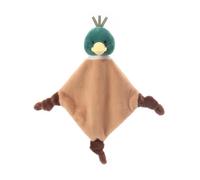 Apricot Lamb Square Mallard Duck Cute Comforter Plush Security Blanket for Baby Boy and Girl, Cuddly Lovey for Infant and Toddlers, Brown 13 Inches