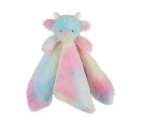 Apricot Lamb Stuffed Animals Colorful Dragon Comforter Blanket Security Blanket Infant Nursery Character Blanket Luxury Snuggler Plush Baby Lovey(colorful dragon, 13.8 Inches)