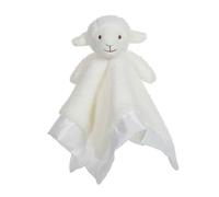 Apricot Lamb Stuffed Animals Soft Security Blanket White Lamb Infant Nursery Character Blanket Luxury Snuggler Plush Lovey for Newborn Baby Doll Blanket(White Lamb, 14 Inches)