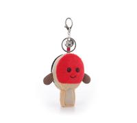 Apricot Lamb Table Tennis Bat Stuffed Plush Keychain, Soft Plushies Cute Keychain Toys for Kids' Bag, Backpack, Purse, Red 4 Inches