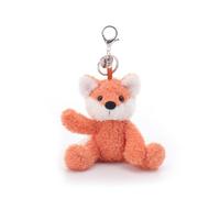 Apricot Lamb Velvet Fox Stuffed Plush Keychain, Soft Plushies Cute Keychain Toys for Kids' Bag, Backpack, Purse, Orange 4.5 Inches