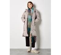 Apricot Women's Longline Padded Puffer Coat in Cream | Size: 12 Apricot Cream 12