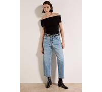 Apricot Women's Mei Light-Wash Cotton Barrel Jeans in Light Blue | Size: 30 Apricot Light Blue 30