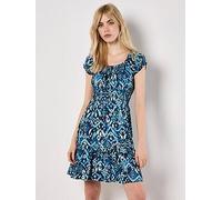 Apricot Milkmaid Midi Dress, Blue, Size Xxl, Women Blue