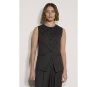Apricot Women's Oversized Pinstripe Waistcoat in Dark Grey | Size: 16 Apricot Dark Grey 16