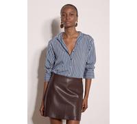 Apricot Women's Oversized Stripe Shirt in Blue | Size: 16