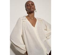 Apricot Painterly Sarasa Ruffle Blouse BURGUNDY 2XL