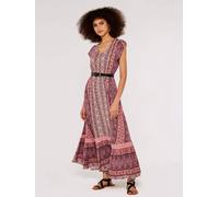 Apricot Paisley Crochet Maxi Dress In Pink Pink 14