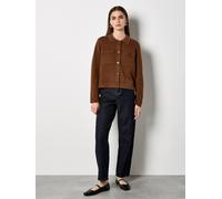 Apricot Patch Pocket Knitted Cardigan In Terracotta Terracotta 18
